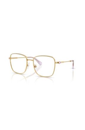 Swarovski 53mm Square optical glasses in Gold at Nordstrom
