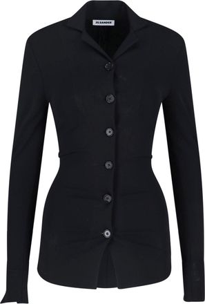 Jil Sander Camp Collar Shirt - Black