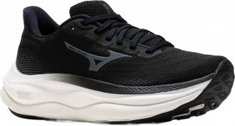 Mizuno Womens Wave Sky Nine Sneaker In Black Metallic Grey