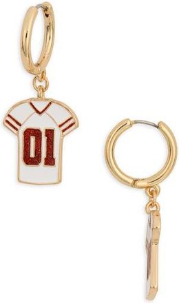 Leith Football Jersey Drop Earrings in Red Multi- Gold at Nordstrom Rack