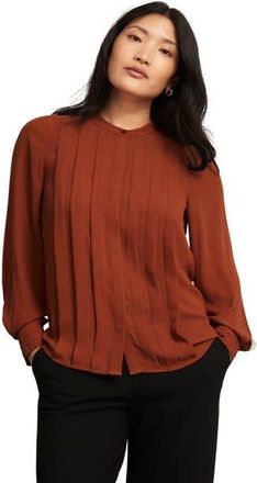 Hobbs London Arizona Blouse in Copper Orange at Nordstrom, Size 14