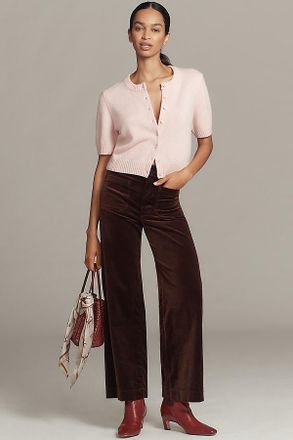 Maeve The Colette Full-Length Velvet Pants by Maeve