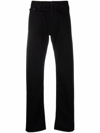 Off-white Jeans met diagonale streep - Zwart