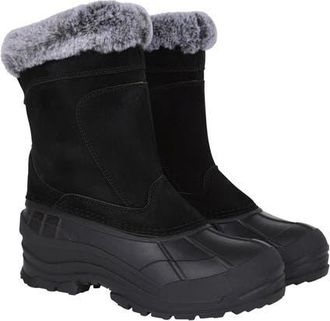 Mountain Warehouse Snowdrift Suede Faux Fur Lined Snow Boots in Black at Nordstrom, Size 10