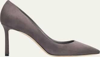 Jimmy Choo London 85mm Romy Suede Pointed-Toe Pumps