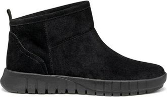 Geox D Flextride Enkellaars - Dames - Enkellaarsjes - Zwart - 36 EU - Leer - Schoenen