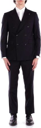 Tagliatore Heren, Pakken, Blauw, Maat: 2XL Wol