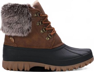Lamofootwear Womens Brielle Lace Up Boot In Waxed Chestnut