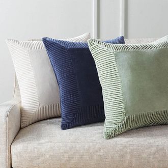 Frontgate Maya Border Pillow Cover - Light Jade, Individual - Frontgate