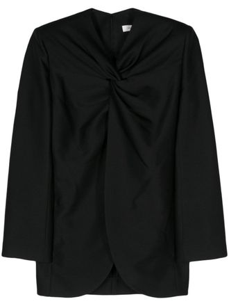 Gia Studios Blusa con dettaglio a nodo - Nero