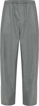 American Vintage Yroway Pinstripe Broeken - Heren - Straight fit broeken - Grijs - S - Polyester - Broeken