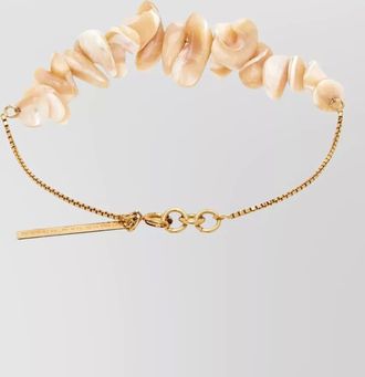 Dries Van Noten shell beads bracelet brass finish design