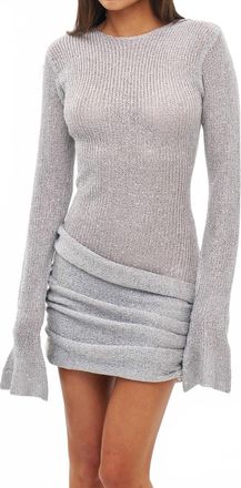 Bananhot Jones Mini Dress In Silver Glitter