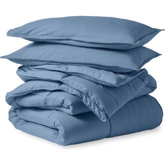 Bare Home All-Season Down Alternative Comforter Set - Oversized Queen in Coronet Blue at Nordstrom