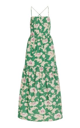 Poss&eacute; Alexis Open-Back Floral Cotton Maxi Dress - Floral - XL - Moda Operandi