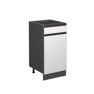 Vicco Mueble Bajo De Cocina R-line, Blanco, 40 Cm En Forma De J, Sin Encimera