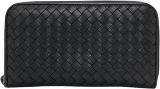 Bottega Veneta Pre-owned Lange portemonnee (bi-fold) - Dames - Vintage Accessoires - Zwart - ONE Size - Leer - Vintage