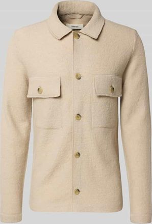 Selected Regular Fit Hemdjacke aus reiner Wolle Modell NEALY in Beige, Gr&ouml;&szlig;e XXL