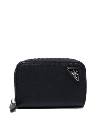Prada 2020-2025 triangle-logo wallet - unisex - Leather - One Size - Black