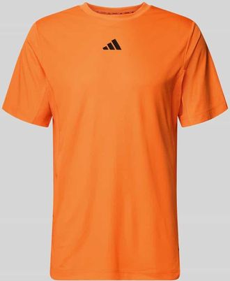 adidas Regular Fit Sport T-Shirt mit Label Print in Orange, Gr&ouml;&szlig;e XXL