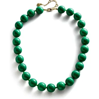 BaubleBar Jane Beaded Necklace in Green at Nordstrom