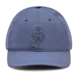 J.W.Anderson Waxed Cotton Baseball Cap - Heren - Petten - Blauw - ONE Size - Katoen - Accessoires