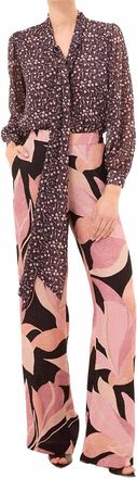 Misa Cher Pants In Moody Abstract Flora Jacquard