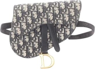 Dior Pre-owned Saddle Oblique heuptas - Dames - Vintage Heuptassen - Beige - ONE Size - Leer - Vintage