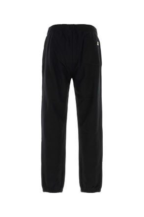 A Bathing Ape Mens Black Cotton Shark Joggers Exterior: Pantaloni Trousers