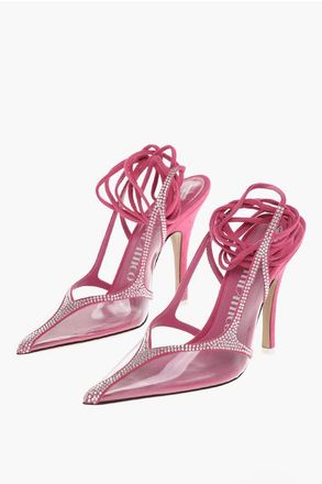 The Attico Slingbacks See Through VENUS CHROME con Cristalli 10cm taglia 39,5