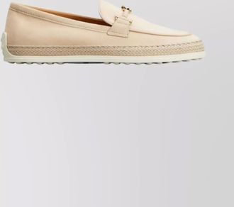 Tod's round toe loafers espadrille sole