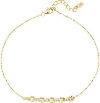 Argento Vivo Frontal Station Anklet in Gold at Nordstrom Rack