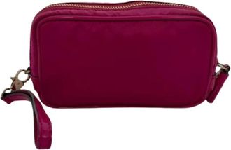 Anya Hindmarch Pre-owned Zipped Camera Pouch Bag - Dames - Vintage Schoudertas - Roze - ONE Size - Nylon - Vintage