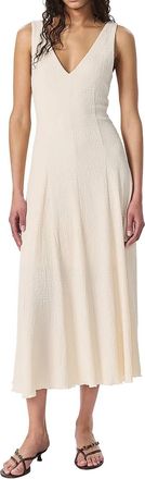 Rag & Bone Lou V-Neck Tank Midi Dress In Ivory