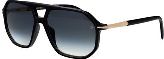 Eyewear by David Beckham Mens Sunglasses Db 1172-S Black Gold Acetate