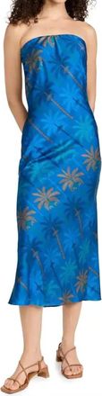 Misa Thara Dress In Cobalt Palms