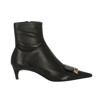 Sergio Rossi Schoenen, Dames, Zwart, 37 EU, Leer, Si Rossi Boot