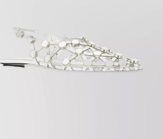 The Attico grid ballerinas with mirror surface and studs