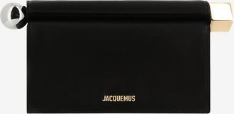 Jacquemus Nappaleder-Clutch La Pochette Rond Carr&eacute;