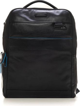 Piquadro Leather rucksack - Heren - Rugzakken - Zwart - ONE Size - Leer - Tassen