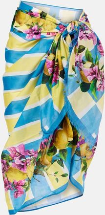 Dolce & Gabbana Pareo in cotone con stampa floreale