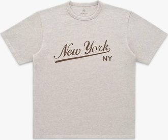 Knickerbocker Mens Big League Heavyweight T-Shirt In Oat Grey