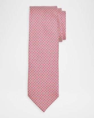 Stefano Ricci Men & apos;s Micro-Geometric Silk Tie