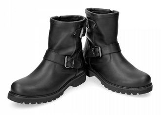 Panama Jack Winterboots PANAMA JACK, Damen, Gr. 38, schwarz, Nappaleder, Schuhe Winterboots, Stiefelette, Warmfutter, mit Logopr&auml;gung an der Ferse