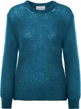 Americandreams Mari Oversized Gebreide Pullover - Dames - Ronde hals truien - Blauw - ONE Size - Wol - Truien & Vesten