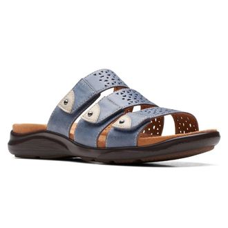 Clarks Womens, Kilty Walk Sandal, Denim, 8 Wide