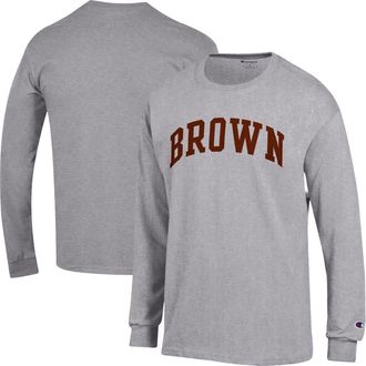 Champion Mens Champion Heather Gray Brown Bears Basic Arch Long Sleeve T-Shirt at Nordstrom, Size X-Large