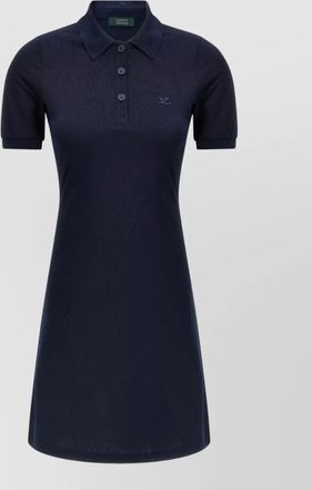 Courr&egrave;ges piqu&eacute; polo knee-length dress
