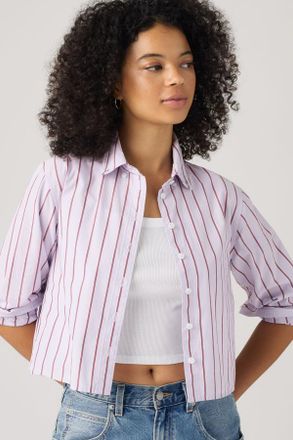 Levi's Sully Long-Sleeve Shirt - Donna - L - Viola / Adora Stripe Lavender Blue