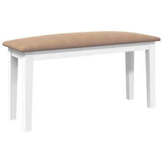 vidaXL Vidaxl - Banco 90 Cm Madera Maciza Caucho Blanco